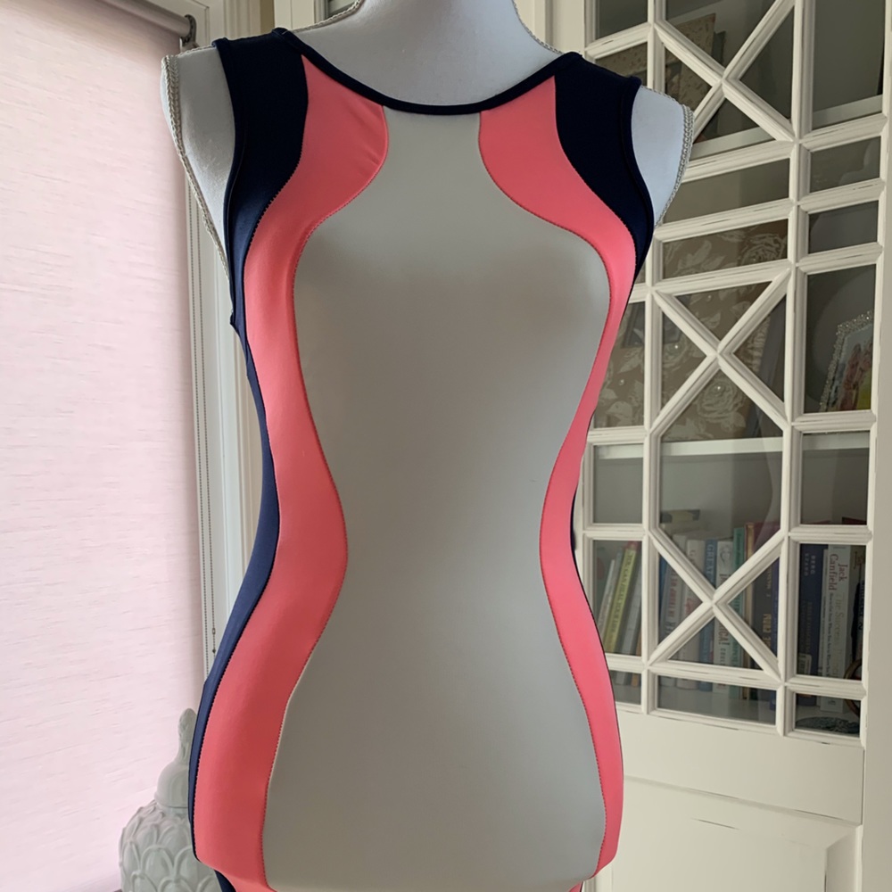 Alt.B Pink and Dark Blue Bodycon Dress